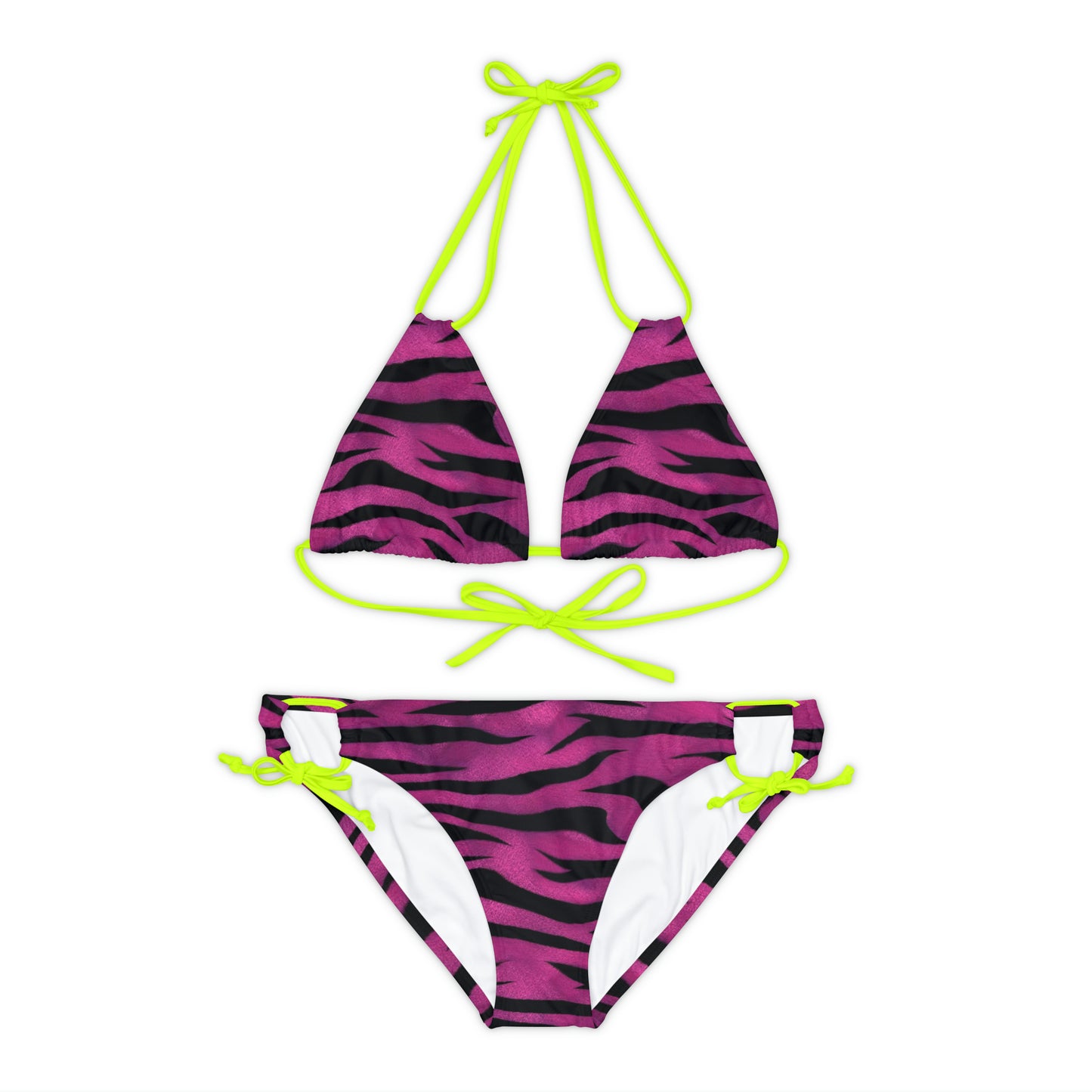 Strappy Bikini Set (AOP) Animal Print in Purple