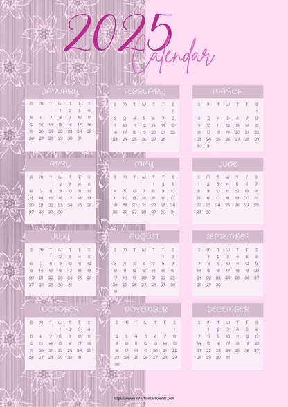 Digital Weekly Planner Floral Print 2024 & 2025