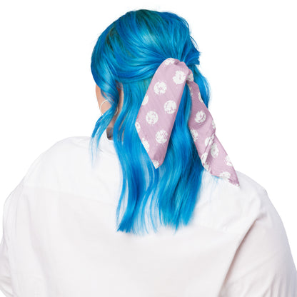 White Polka Dot Pink Bandana