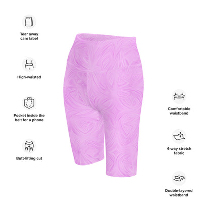 Biker Shorts Pink Tie-Dye