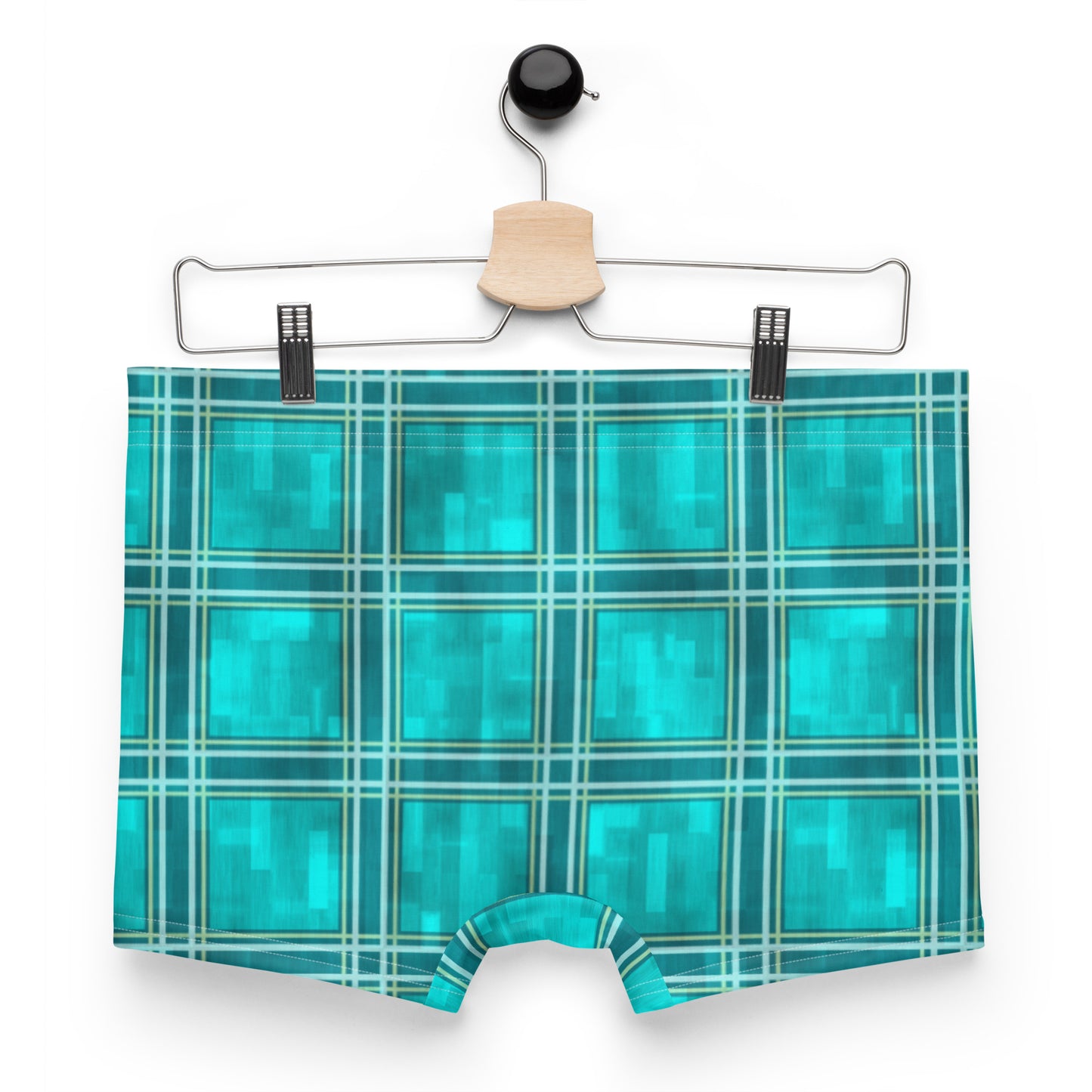 Boxer Briefs Teal Plaid