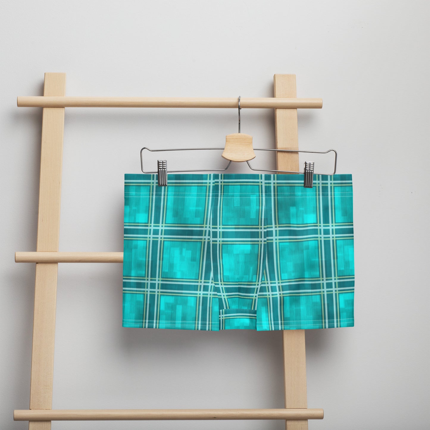 Boxer Briefs Teal Plaid