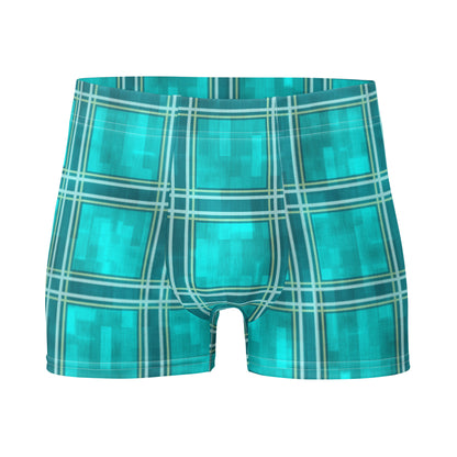 Boxer Briefs Teal Plaid