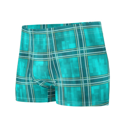 Boxer Briefs Teal Plaid