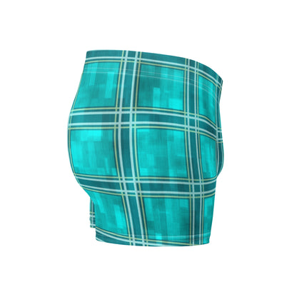 Boxer Briefs Teal Plaid