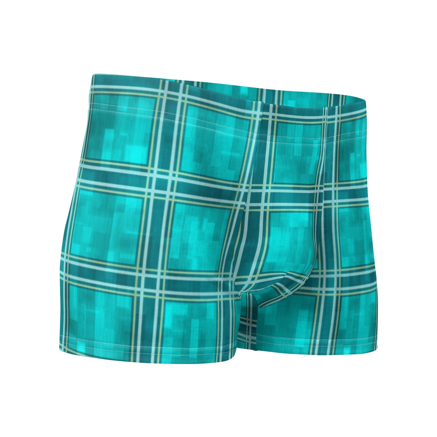 Boxer Briefs Teal Plaid