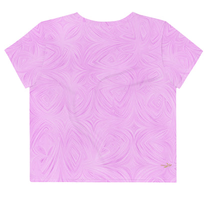 Women's Crop Tee Pink Tie-Dye