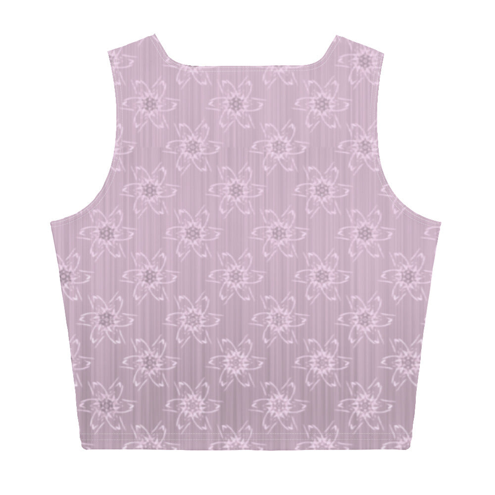 Women's Light Pink Floral Crop Top