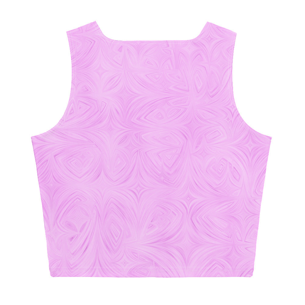 Women's Crop Top Pink Tie-Dye