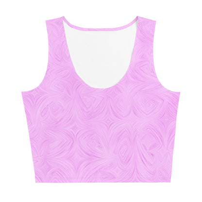 Women's Crop Top Pink Tie-Dye