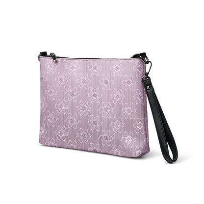 Women's Light Pink Floral Crossbody Bag