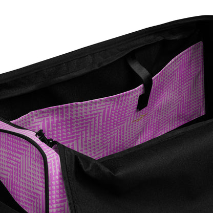 Duffle Bag Pink Houndstooth-Gingham Mix Large-Print