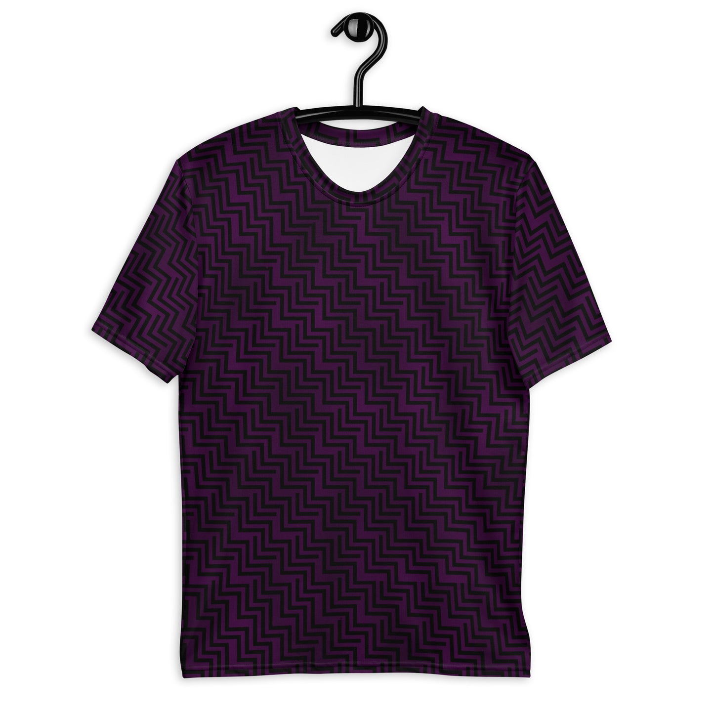 Men's T-Shirt Purple & Black Zig Zag Print