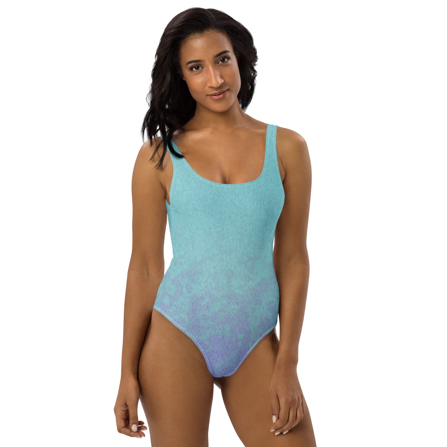 One-Piece Swimsuit Blue-Lavender Ombre