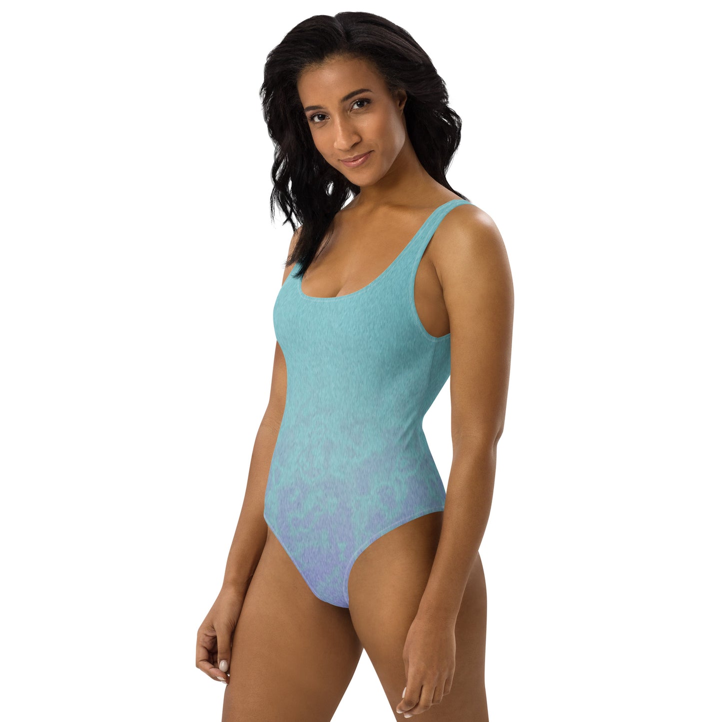 One-Piece Swimsuit Blue-Lavender Ombre