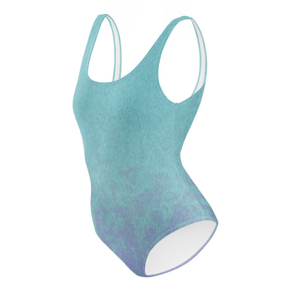 One-Piece Swimsuit Blue-Lavender Ombre