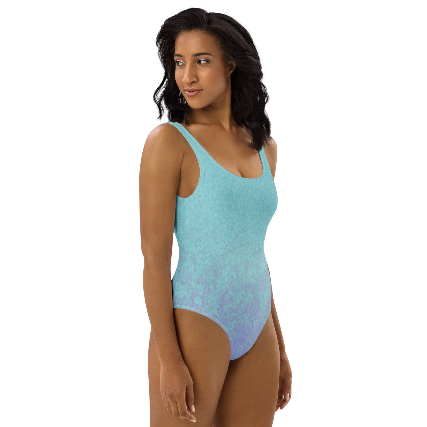 One-Piece Swimsuit Blue-Lavender Ombre