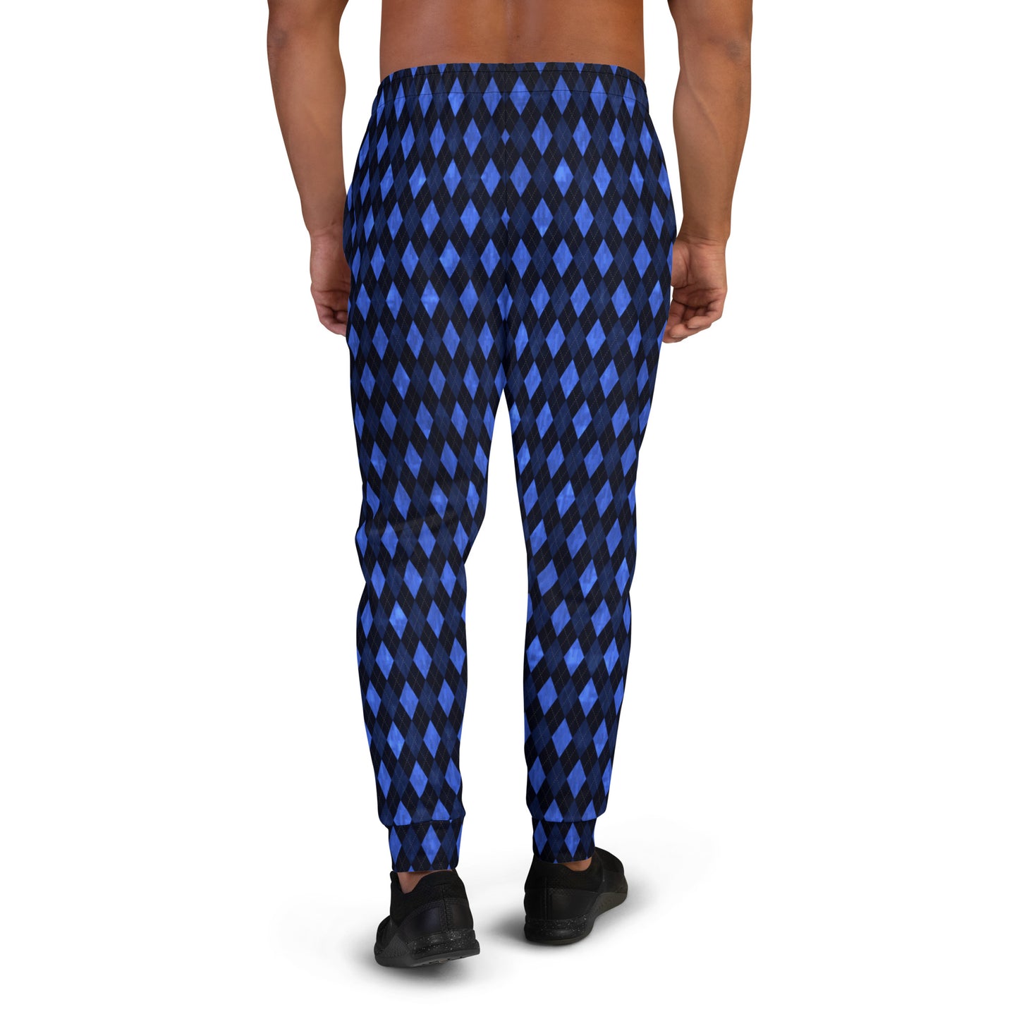 Men's Joggers Blue Argyle