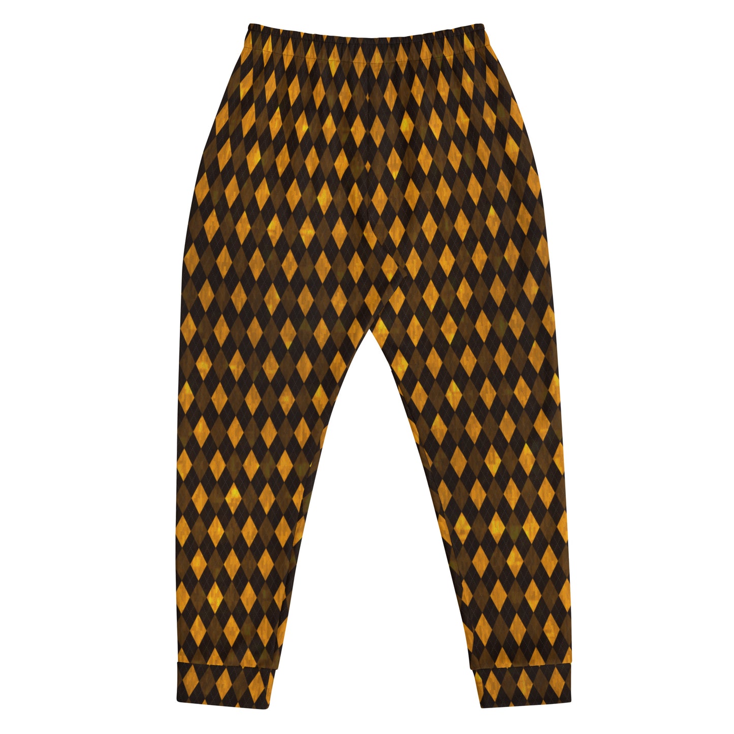 Men's Joggers Orange Argyle