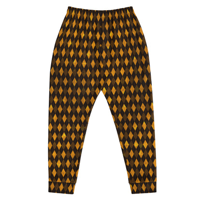 Men's Joggers Orange Argyle