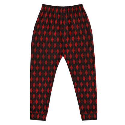 Men's Joggers Red Argyle