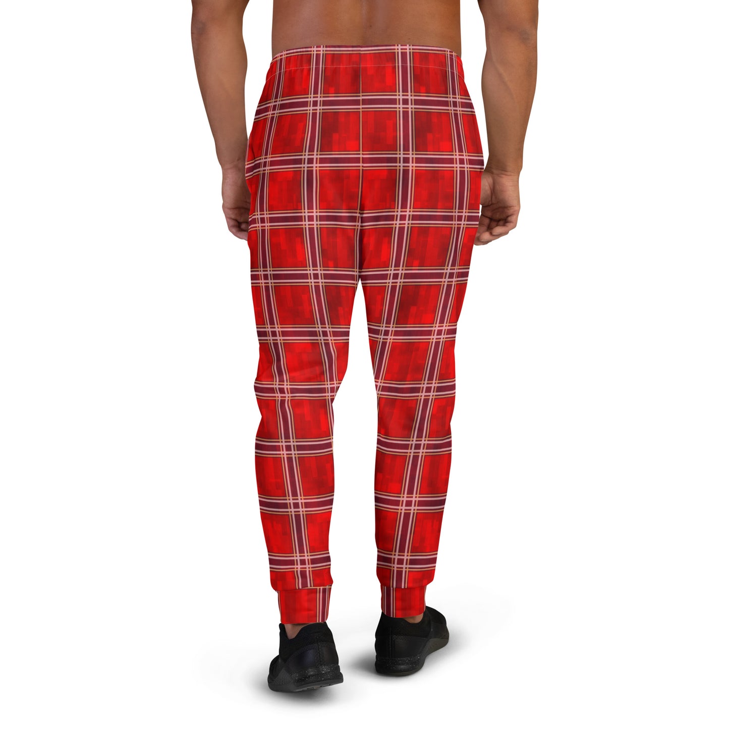 Men's Joggers Red Plaid