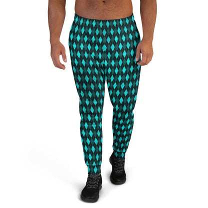 Men's Joggers Teal Argyle