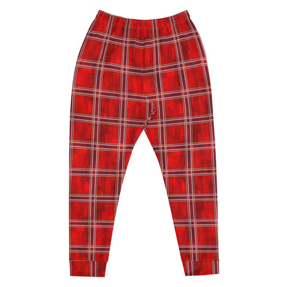 Men's Joggers Red Plaid