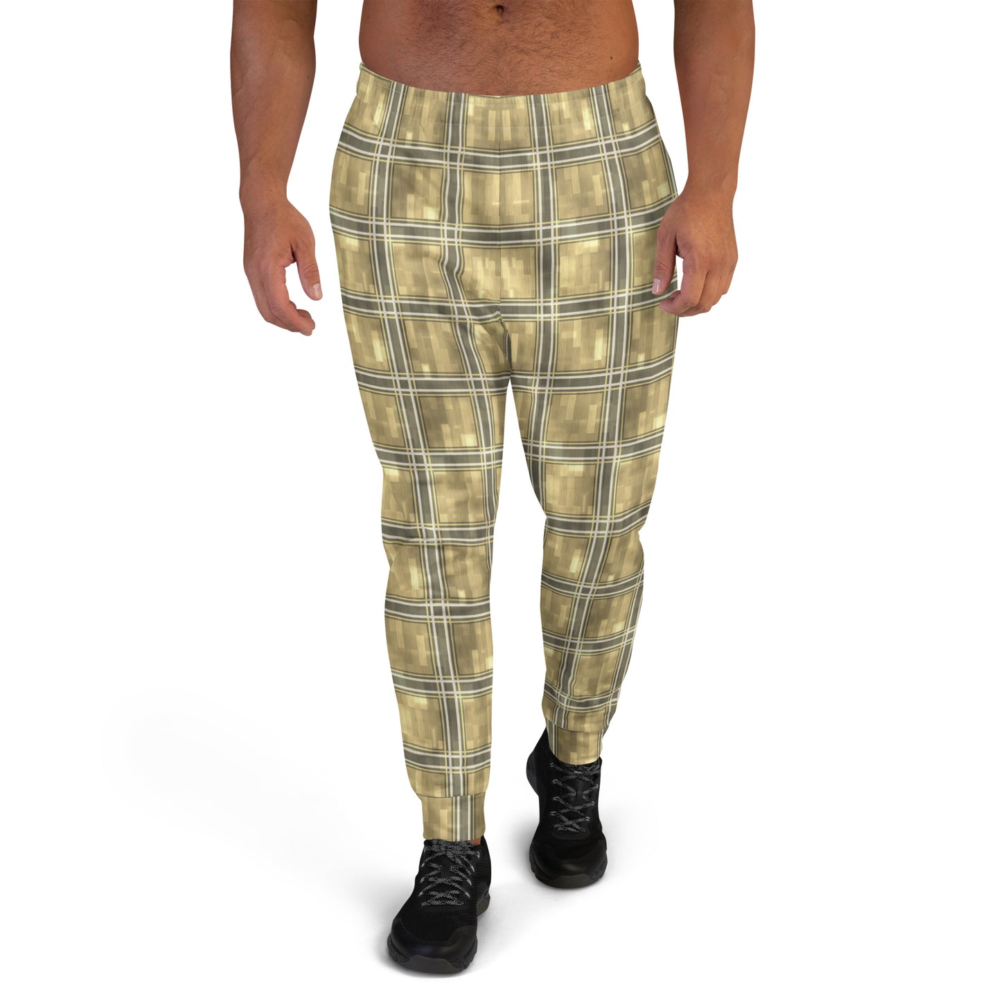 Men's Joggers Moonlit Yellow Plaid