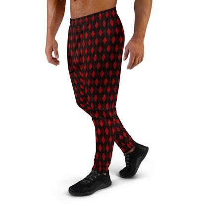 Men's Joggers Red Argyle