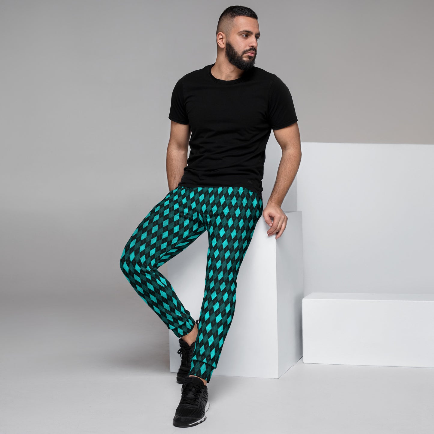 Men's Joggers Teal Argyle