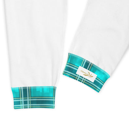 Men's Joggers Teal Plaid