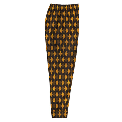 Men's Joggers Orange Argyle