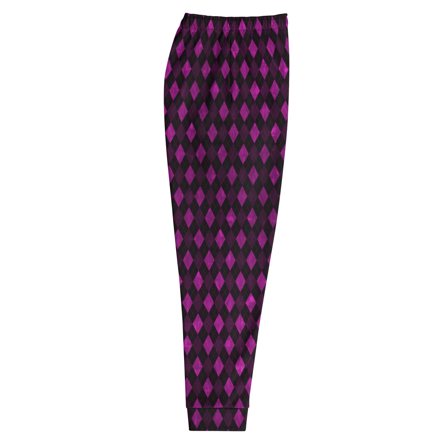 Men's Joggers Purple Argyle