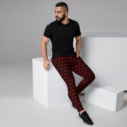 Men's Joggers Red Argyle