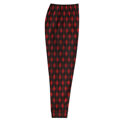 Men's Joggers Red Argyle