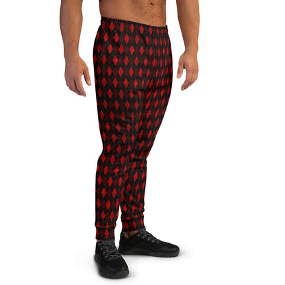 Men's Joggers Red Argyle