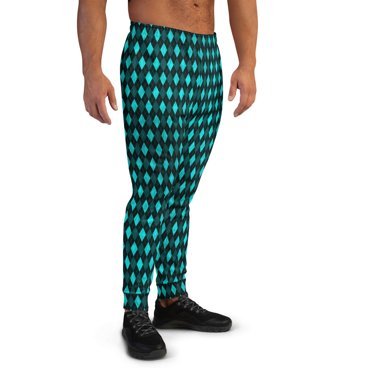 Men's Joggers Teal Argyle