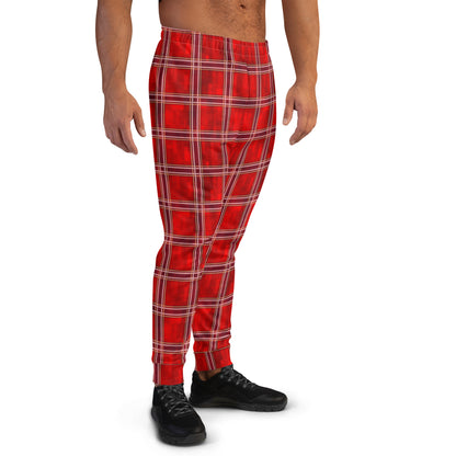 Men's Joggers Red Plaid