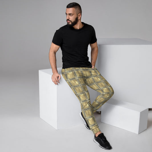 Men's Joggers Moonlit Yellow Plaid