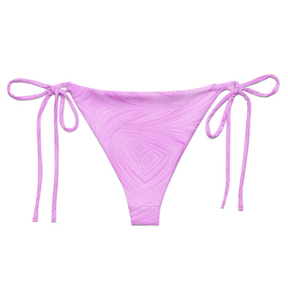 Recycled String Bikini Bottom Pink Tie-Dye