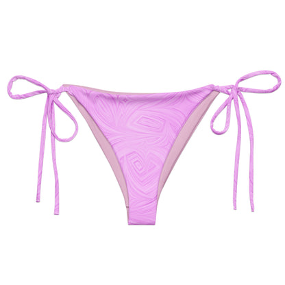 Recycled String Bikini Bottom Pink Tie-Dye