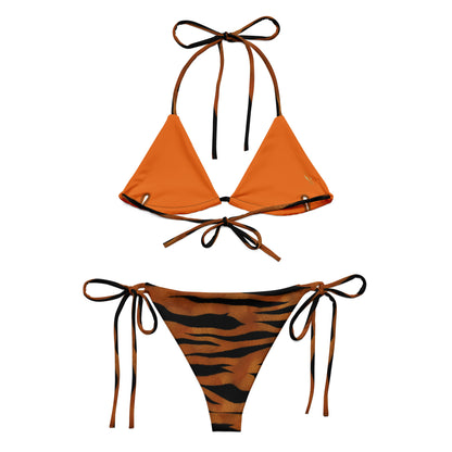 Recycled String Bikini Animal Print