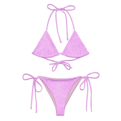 Recycled String Bikini Pink Tie-Dye