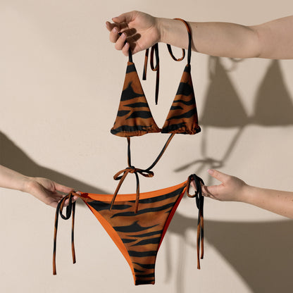 Recycled String Bikini Animal Print