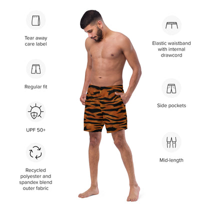 Men's Swim Trunks All Over Animal Print