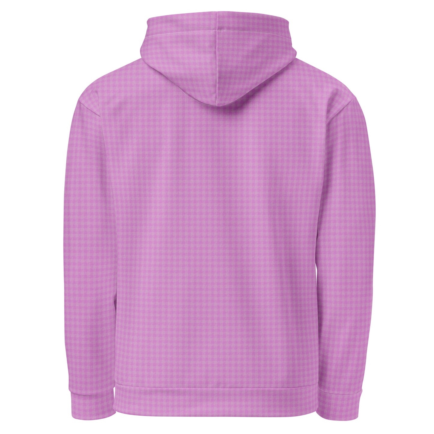 Women's Hoodie Pink Houndstooth-Gingham Mix