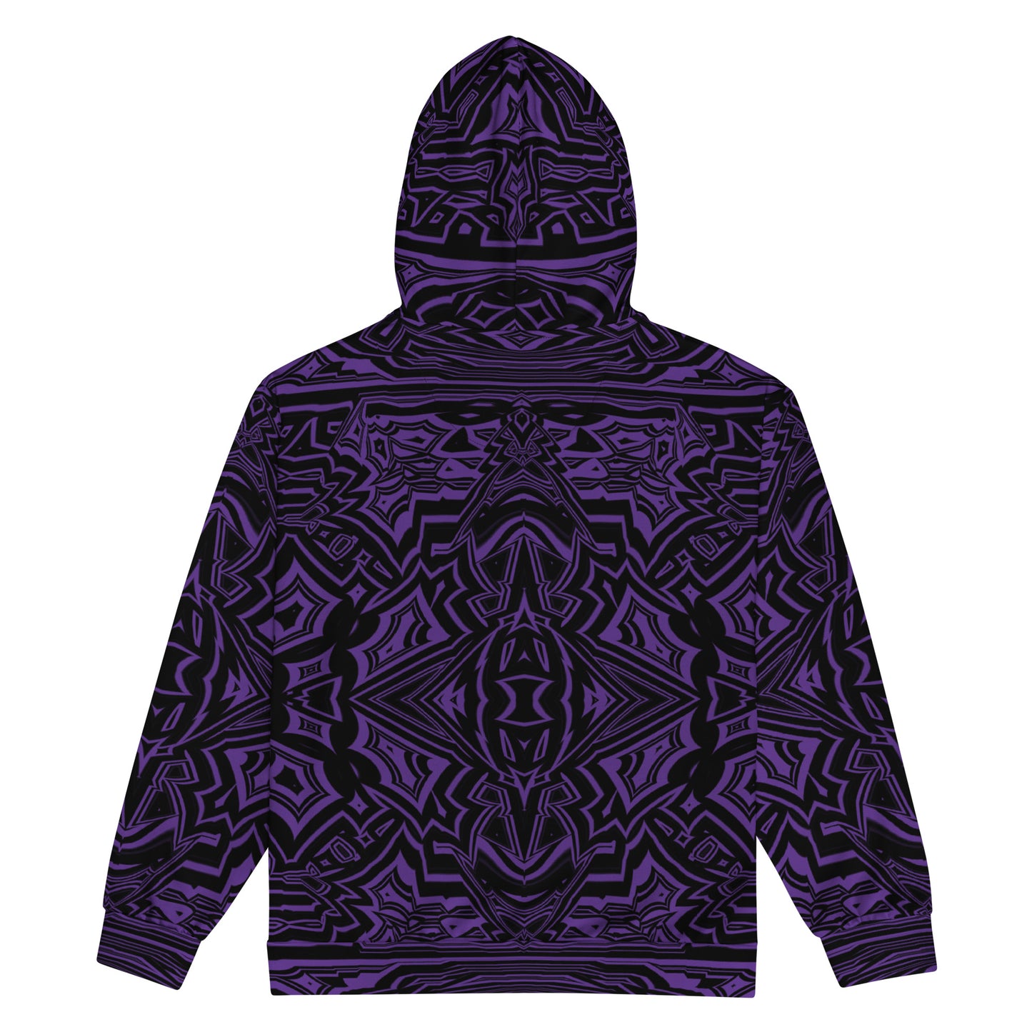 Unisex Zip Hoodie Abstract Geometric Indigo