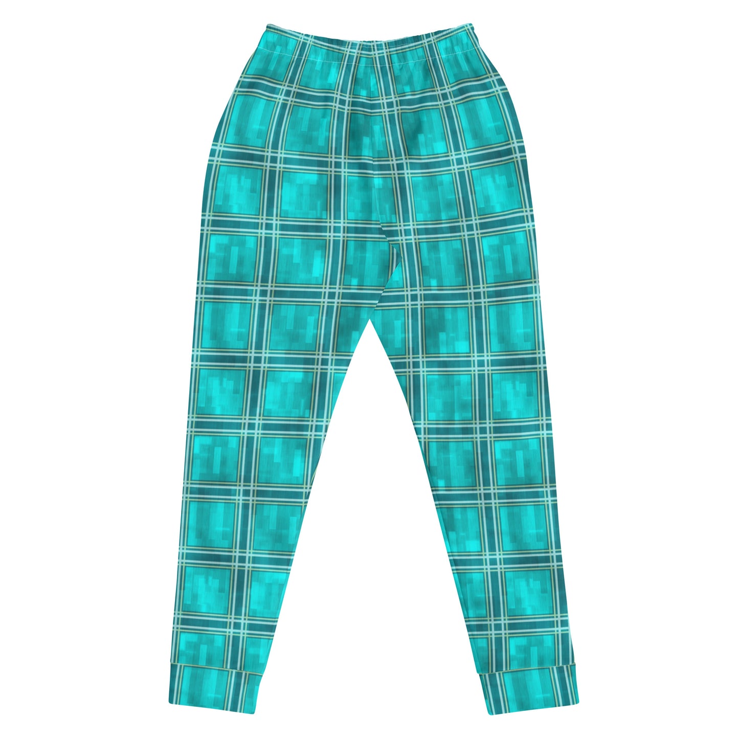 Women's Joggers Teal Plaid