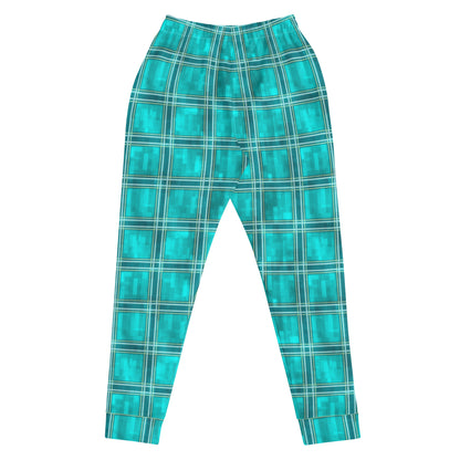 Women's Joggers Teal Plaid